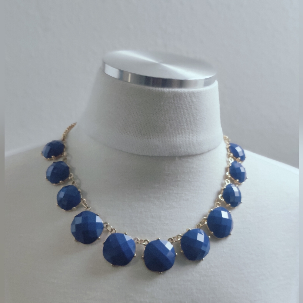 Necklace Blue Drops Gemstones
